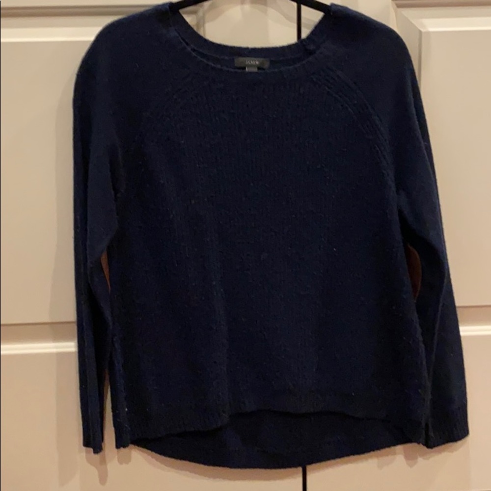 J Crew Navy sweater with elbow patches